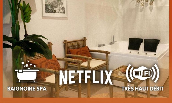 Lagnieu Apartment | Bali Serenity Balnéo et lit rond