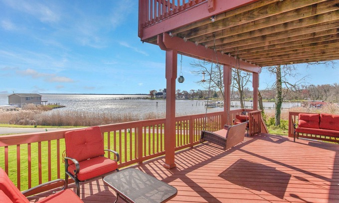 Essex House | Baltimore Waterfront Home, fire-pit, picnicshed,14 mi to Inner Harbor, sleeps 18