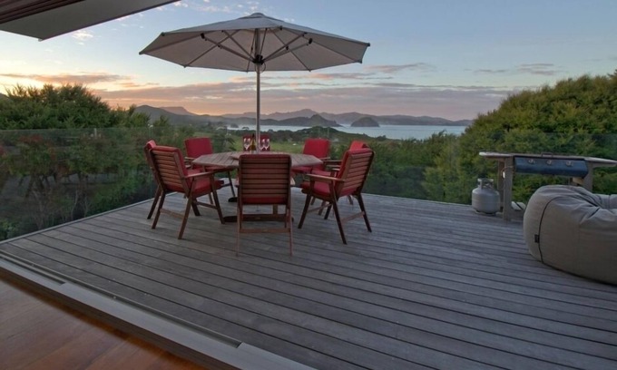 Tryphena House | Barrier Headquarters entire complex. Unobstructed 270 degree view beach/mountain
