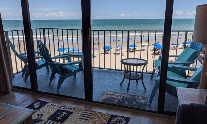 Garden City Condo | Beach Dreams n2nd floor BEST VIEW Watch the waves roll in from the living room.