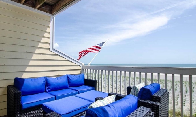 Kure Beach House | Beach Front Property with Stunning Ocean Front View in the Ocean Dunes Resort