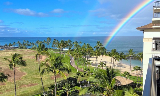 Ko Olina Condo | BEACH VILLAS Ko Olina gorgeous ocean view and steps to the beach B703 ⛱
