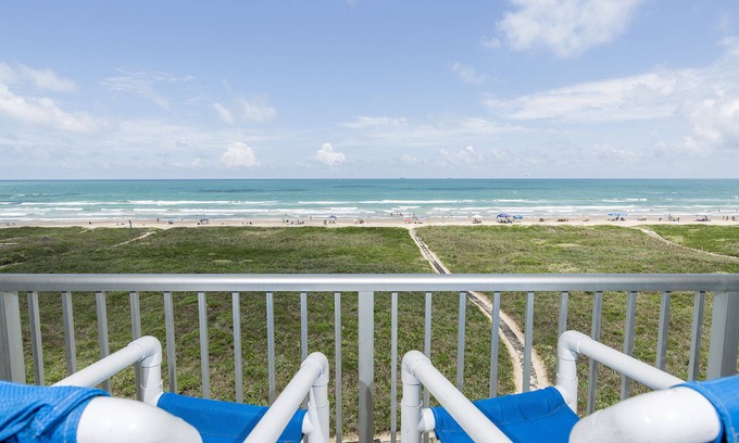 South Padre Island Condo | Beachfront Bliss at Edgewater! Breath-taking Ocean Views, Pool & Hot Tub - Walk to Everything!