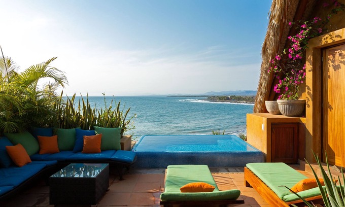 Troncones Villa | Beachfront, Laid Back Luxury Penthouse on Beautiful Manzanillo Bay Surf Break