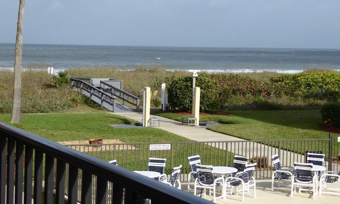 Avon By The Sea Condo | BEACHSIDE Paradise: 3BR Condo with Heated Pool - Steps to Cocoa Beach Pier!