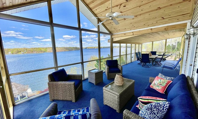 Morristown House | Beautiful 6 Bedroom Home with Expansive Main Lake Views with Incredible Sunsets