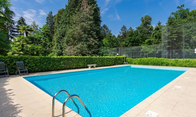 Germignaga Apartment | Beautiful apartment for 4 people with pool, A/C, WIFI, TV and terrace