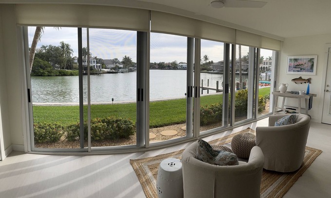 Moorings Condo | Beautiful bayfront condo in paradise directly across from beach with boat dock