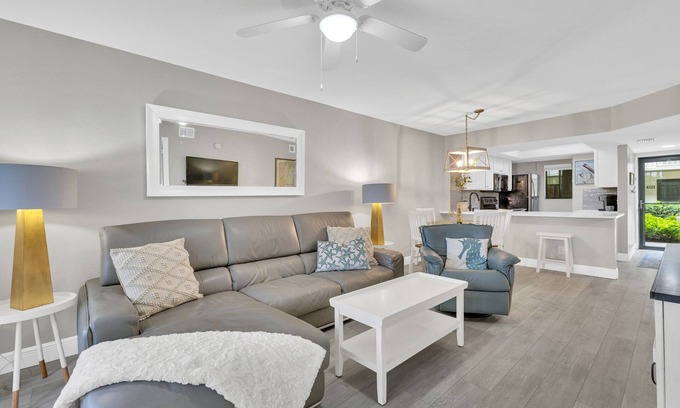Bonita Bay Condo | Beautiful Condo in Gated Bonita Bay! Private Beach with shuttle opening soon!