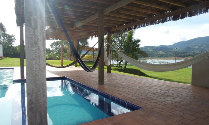 Piracaia House | Beautiful Country Houses.Access to the dam via the property,Heated swimming pool