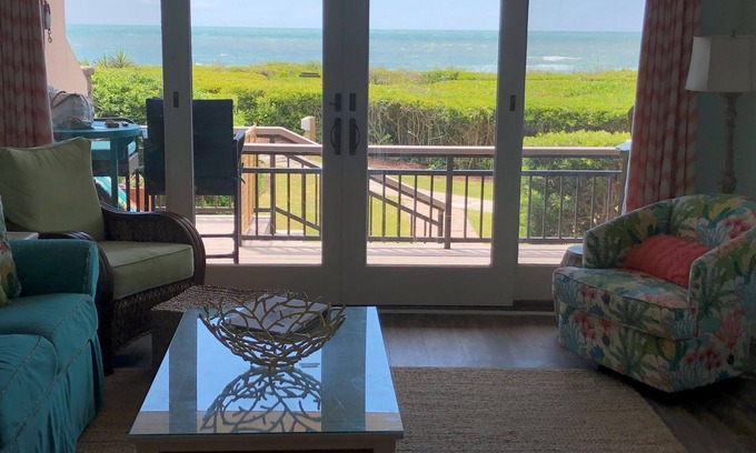 Pine Knoll Shores Condo | Beautiful First Floor Oceanfront Condo Steps to Beach and Pool