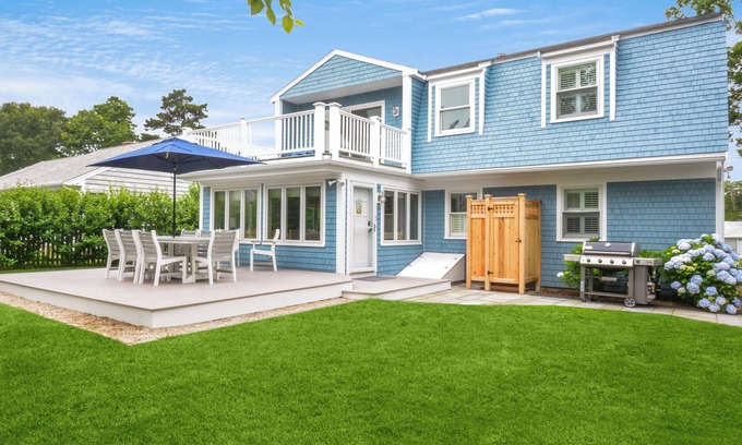 Popponesset House | Beautiful Home - Short Walk to Private Beach/Central AC