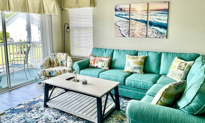 Sunset Beach Condo | Beautiful King Suite-2 BR Lake Front Golf Condo - Sandpiper Bay Golf Club