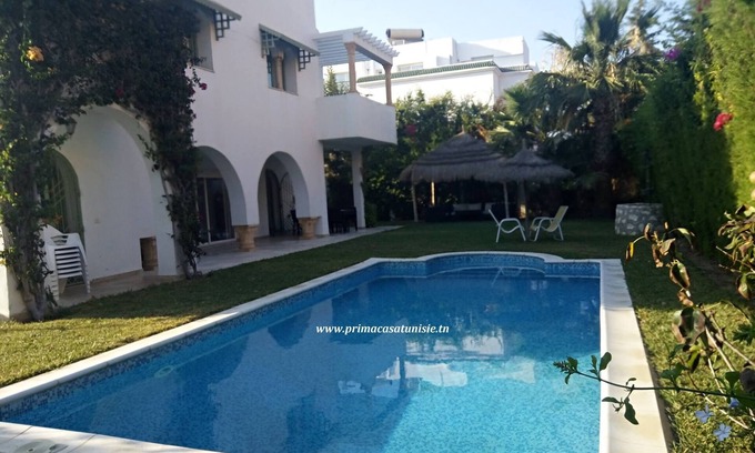 Yasmine House | BEAUTIFUL & LARGE HOUSE IN YASMINE HAMMAMET: 3 parental suites, garden & pool