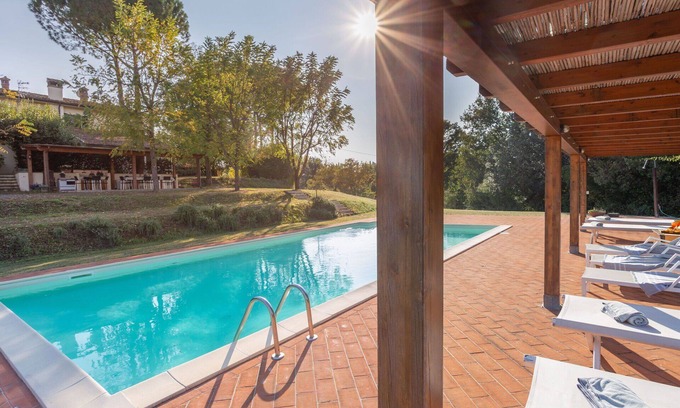 Montecalvoli Villa | Beautiful private villa for 8 people with private pool, WIFI, TV, patio and panoramic view