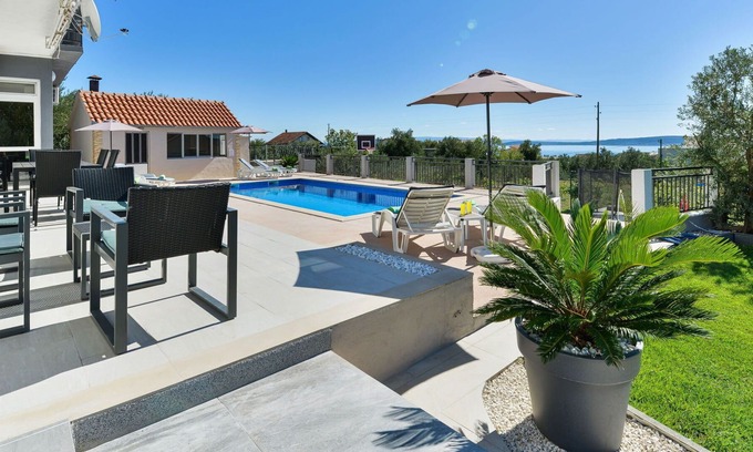 Kastel Stari House | Beautiful private villa for 6 guests with A/C, WIFI, private pool, TV, terrace and parking