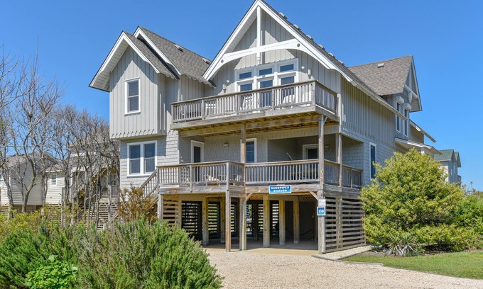 Duck House | Beautiful, semi-oceanfront home with private boardwalk and direct beach access.