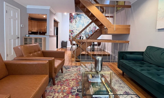 Fitler Square House | Beautiful Townhouse Near Rittenhouse With Parking, Patio, Deck & Gated Yard