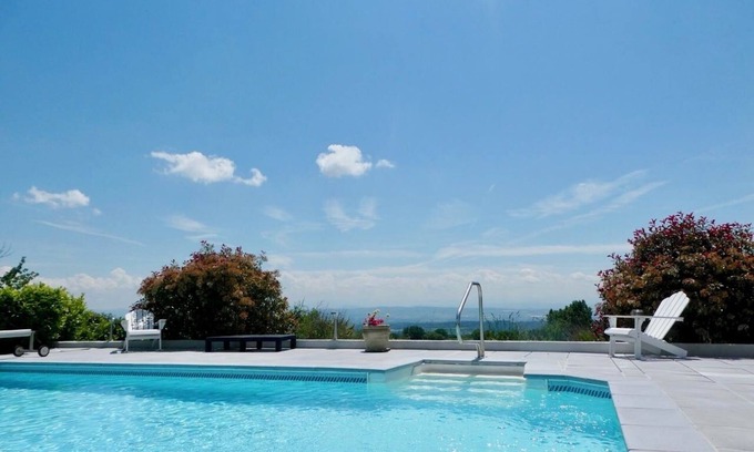 Saint-Denis House | Beautiful villa with heated pool, hot tub & amazing views Aude valley & Pyrénées