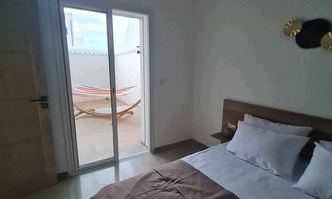Aghir Villa | Beautiful villa with pool sea view in front of hotel sidi slim aghir djerba