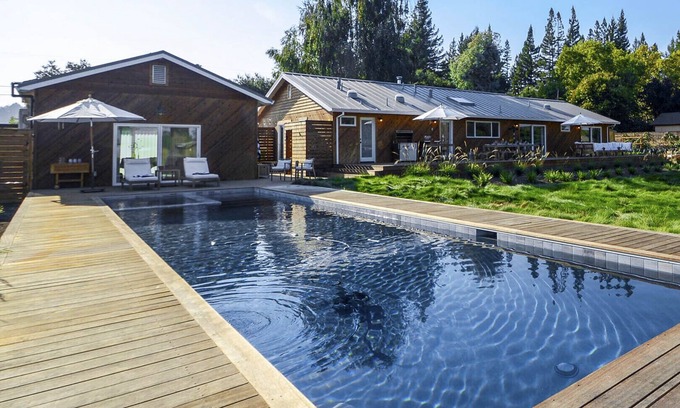 Freestone House | Beautifully Appointed MCM Home in Wine Country, Pool, Hot Tub, Gas Firepit