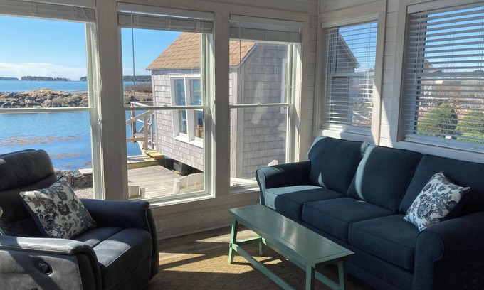 Jonesport Cottage | Beautifully Renovated Ocean Front Cottage With Spectacular Views.