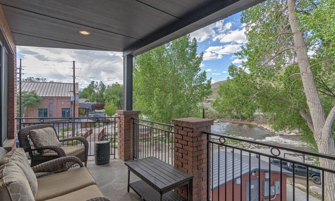 Salida Condo | Best location in Salida! 2 River front decks, looks over Arkansas River Playhole!