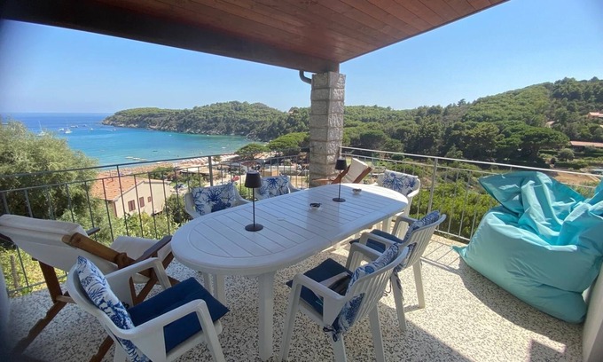 Elba Island Apartment | Best panoramic apartment - Fetovaia, Elba apartment with a view in Fetovaia