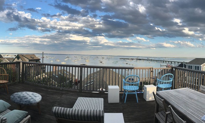 Provincetown Condo | Best top floor deck and view of the water in Provincetown's Near West End