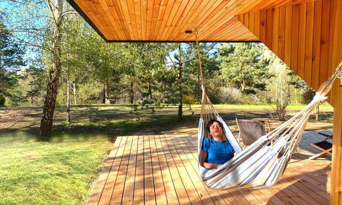 Brzozie House | Bird Lodge for 6 guests, 50 m from the lake, sauna, hot tube