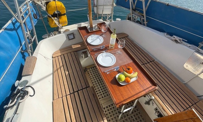 Puerto Calero Boat Rental | Boat 'El Velero' with Sea View and Private Terrace
