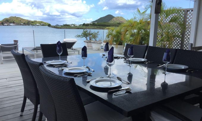 Jolly Harbour House | Boat house & KDOCK with pool & Docks 14% ST ,Usd 5 Tl PP on arrival .