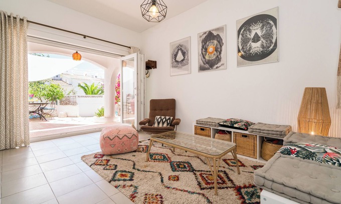 Praia da Luz House | Boho Beach House & Garden: Secluded Location, Seconds to the Beach