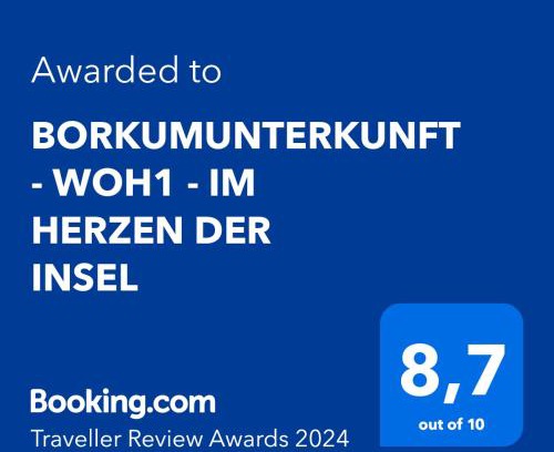 Borkum Apartment | BORKUMUNTERKUNFT - WOH1 - IM HERZEN DER INSEL