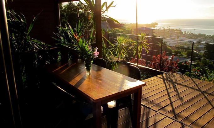 Arue House | Bounty Lodge vacation rentals with panoramic lagoon and ocean views