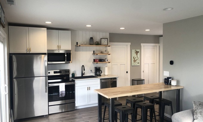 Arnolds Park House | BPO Fieldhouse. 2 bed/1 bath completely updated home in the heart of AP/Okoboji!
