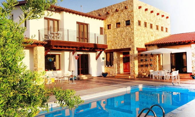 Anogyra Villa | Brand New Stone Built Villa With Pool and open views
