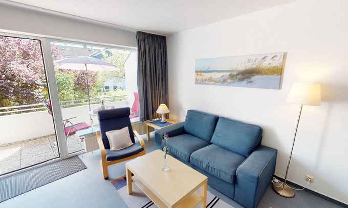 Neustadt in Holstein Apartment | Bright 2-room apartment for 4 people with balcony and private parking space