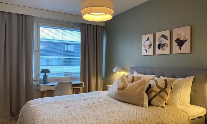 Alppiharju Apartment | Bright 2-Room Apt. w/Balcony in Coolest District