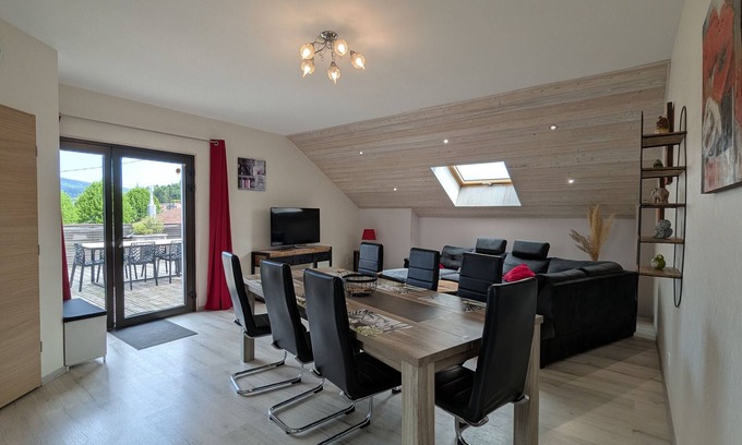 Le Thillot Apartment | Bright 3-bedroom apartment, terrace, near shops and skiing, with WiFi