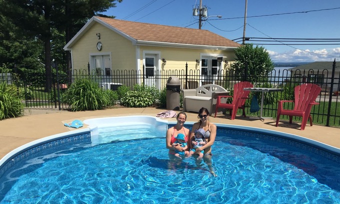 Saint-Jean-de-l'lle-d'Orleans Ski Chalet | The Huard Chalets Beach St-Jean Ile d'Orleans view and access to the St. Lawrence River !!
