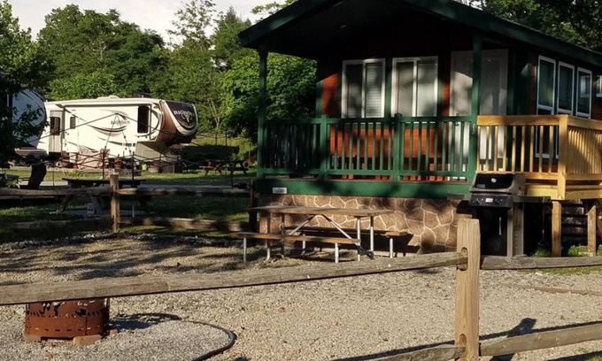 Dickerson Run Cabin | Cabin 11 - Beautiful cabin with a queen, full and twin bed. Great for days outdoors and nights in.