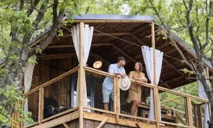 Bauduen Ski Chalet | Camping Tikayan Rives du Lac de Sainte Croix* - EDZNA CHALET. STANDARD WITH SPA. 2 persons
