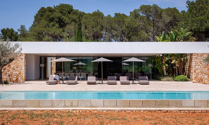 Santa Eulalia del Rio Villa | Can Rafalet - Modern style&brand new villa with pool, garden and BBQ