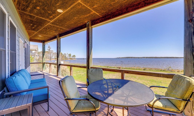 Hobucken House | Canoe & Dock: Boater's Paradise on Pamlico River!