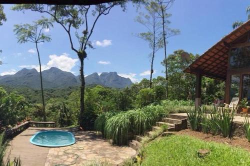 Morretes Ski Chalet | Cantinho do Bem - Lindo Chalé com piscina exclusiva e vista pra Serra do Mar!