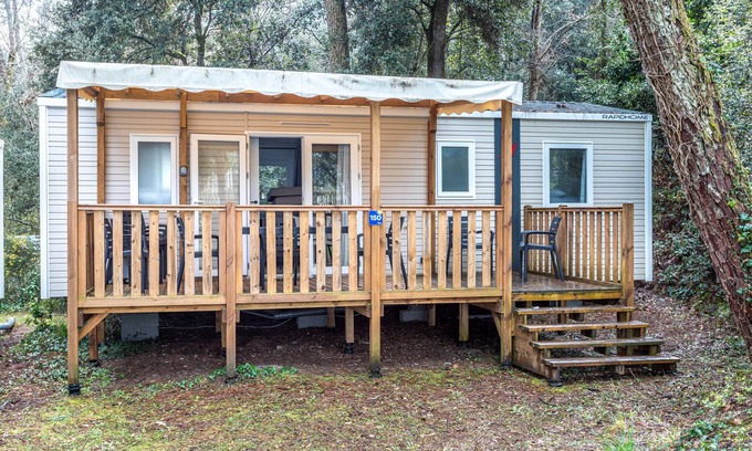 Les Conches RV Rental | Caravan '150' with Shared Pool and Shared Terrace