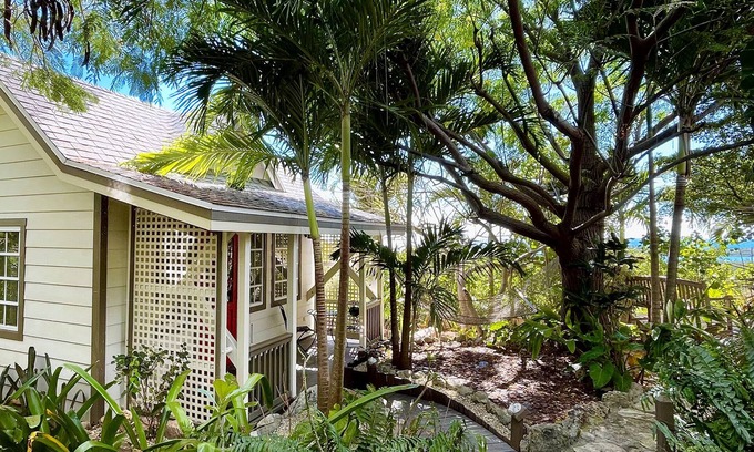 Governor's Harbour Cottage | Caribbean/Atlantic Ocean Views/Near Twin Cove Beach/Garden Oasis Setting.