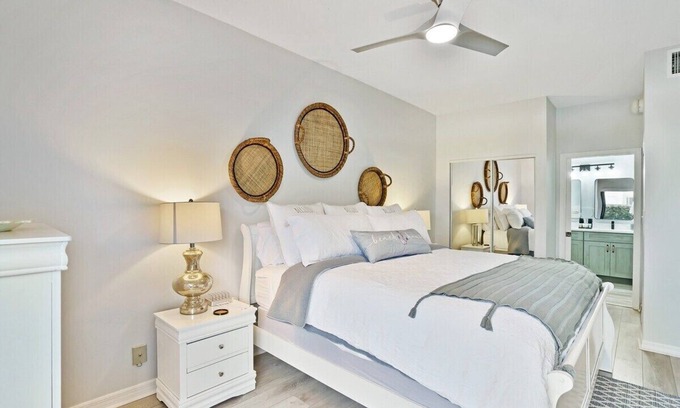 Bella Vista Condo | Carlin Park Villa,Pool,Pets OK-Walk to the Beach!