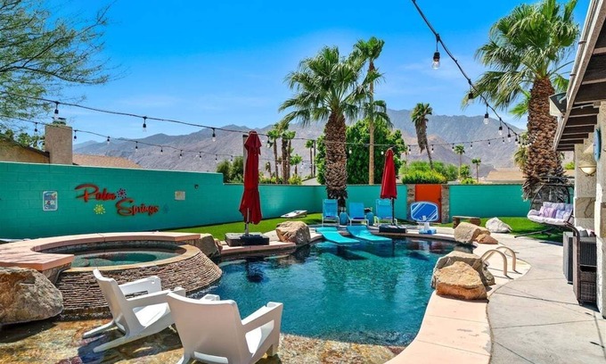 Racquet Club South House | Casa De La Paz – Desert Oasis with Saltwater Pool, Spa, Bocce & Mountain Views